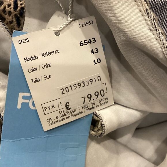 NWT Foque Cotton Linen Blend Dress Sz 10 Made in Spain - Picture 5 of 15